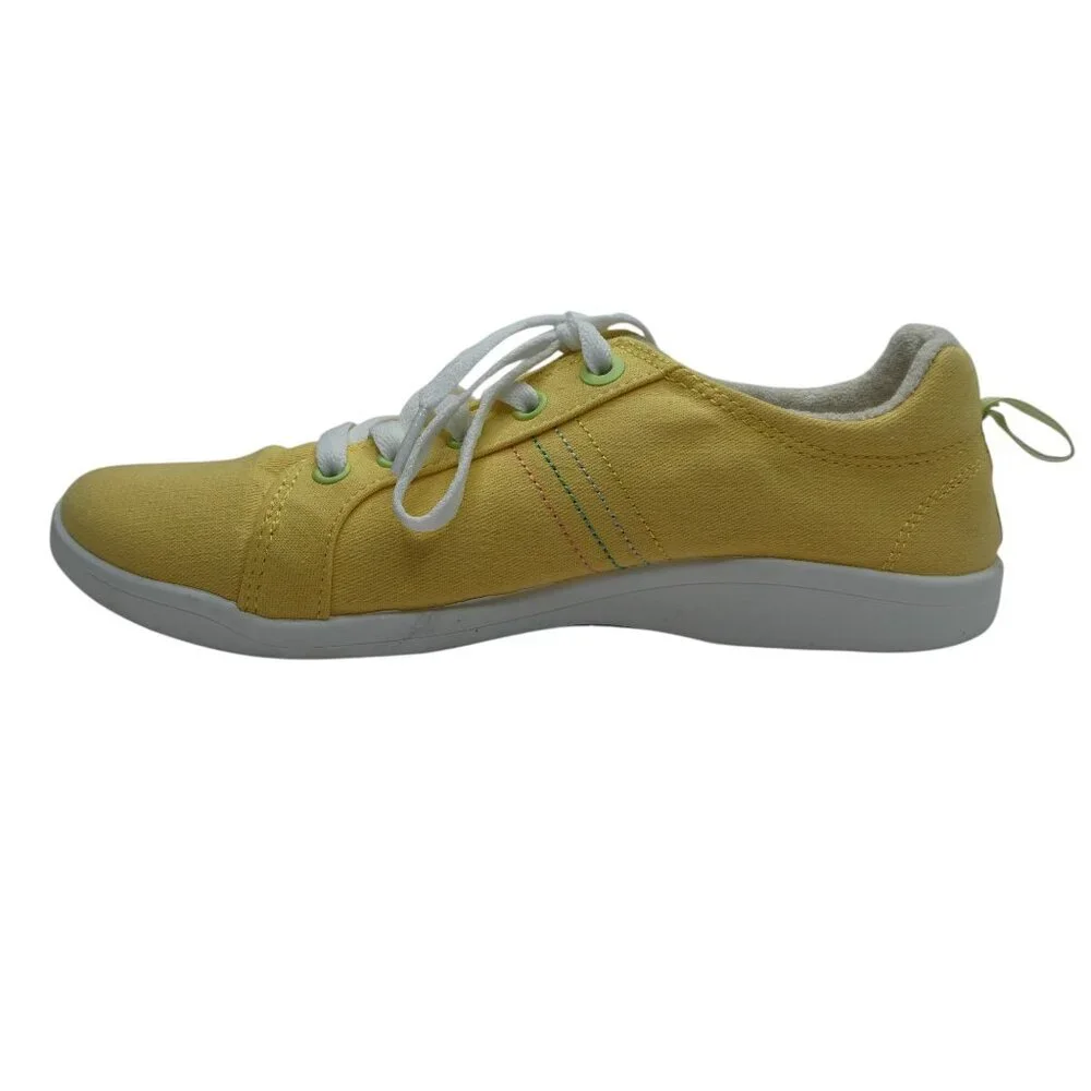 Vionic‎ Beach Stinson Yellow Canvas Lightweight Sneakers Womens 8.5